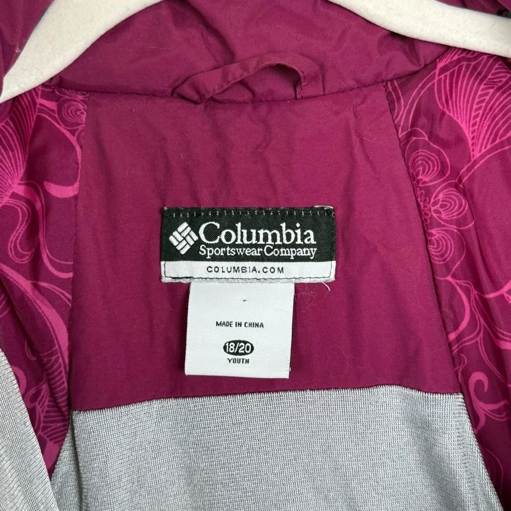 Columbia Jacket Girls XL 18/20 Pink Womens S Snow Ski Shell Waterproof